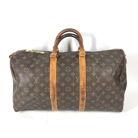 LOUIS VUITTON M41428 Monogram Keepall45 travel bag Duffle Bag Brown - Picture 2 of 16